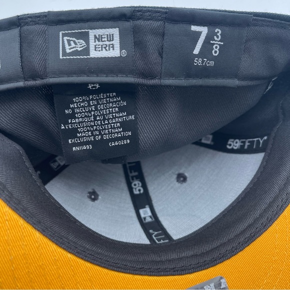 NEW ERA PITTSBURGH STEELERS MENS BLACK CAMO 59FIFTY FITTED HAT 7 3/8 - Picture 7 of 7